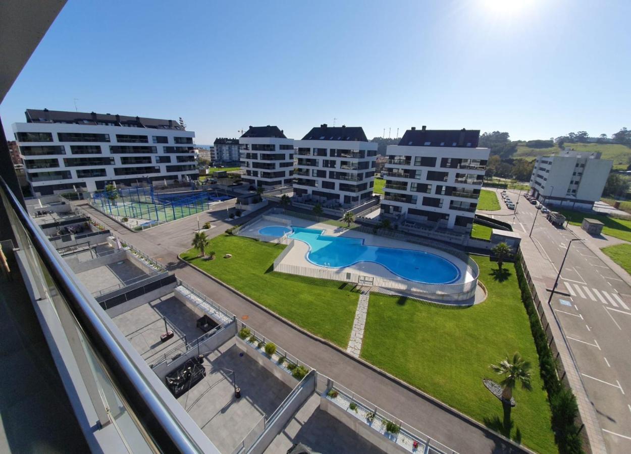 Apartamento 3 Habitaciones Miramar, Luanco Bagian luar foto
